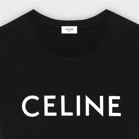 celine small logo t shirt|Celine shirt women.